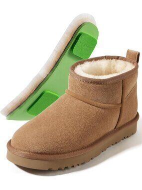 Cozy 100% Australian Sheepskin Mini Boots with Arch Support - Perfect for